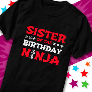 Camiseta Niñas Fiestas de Fun Karate Hermana del cumpleaños