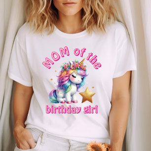 Camiseta Niñas mágicas unicornio brillante edad cumpleaños 