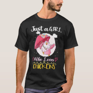 Camiseta Niñas Pollito Gallina Niña Granjera Solo Una Niña