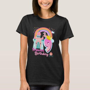 Camiseta Niñas princesa 9º aniversario Caballo Castillo Arc