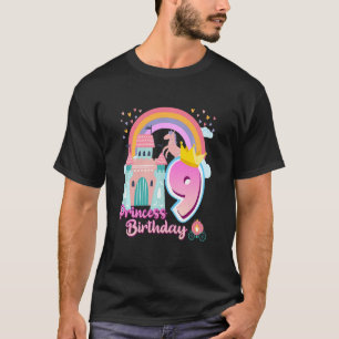 Camiseta Niñas princesa 9º aniversario Caballo Castillo Arc