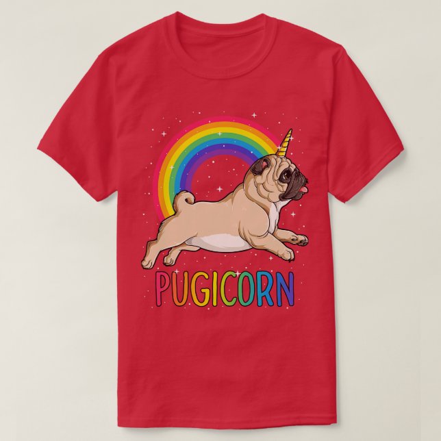 Camiseta Niñas pugicornias unicornias con galaxia lluvias (Diseño del anverso)