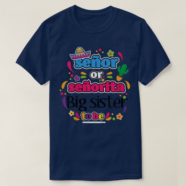Camiseta Niñas Senadoras O Señorita Hermanas Mayores Para S (Diseño del anverso)