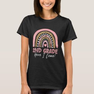 Camiseta Niñas y niños leopardo arcoíris de 2do grado aquí 