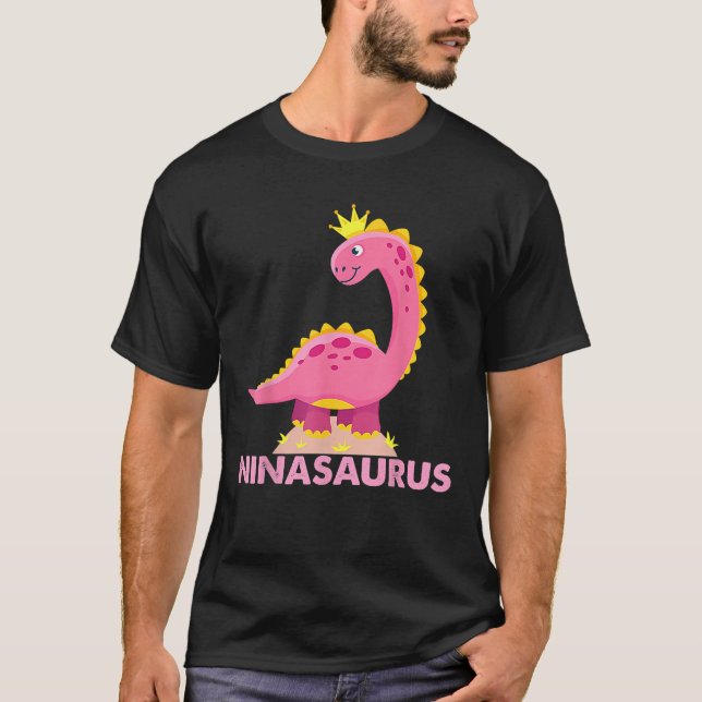 Camiseta Ninasaurus T Rex Dinosaur Nina Saurus Funny Matchi (Anverso)