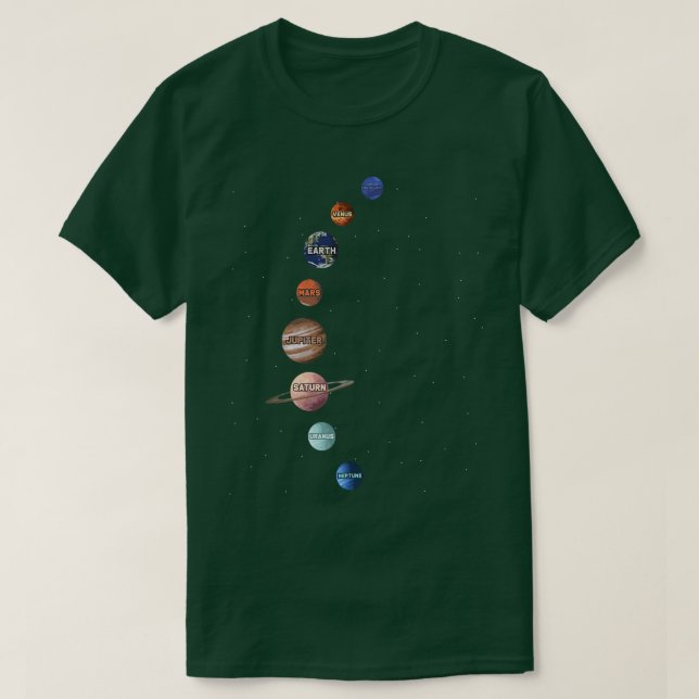 Camiseta Nine Planets Science Outer Space Science Fan Premi (Diseño del anverso)