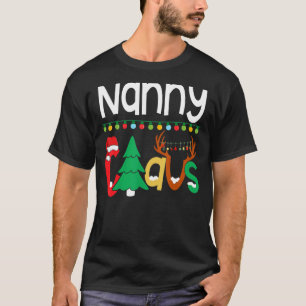 Camiseta niñera Claus Santa Tree enciende a Navidades de re