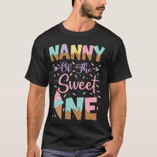 Camiseta Niñera de la dulce niña helado cumpleaños 1