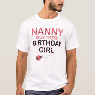 Camiseta Niñera De La Familia Chica De Cumpleaños Coincidie