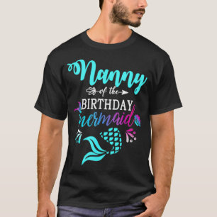 Camiseta Niñera De La Familia De Cumpleaños De La Sirena Qu