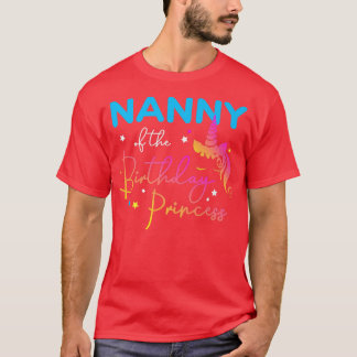 Camiseta Niñera de la princesa cumpleaños Bday Unicorn Madr
