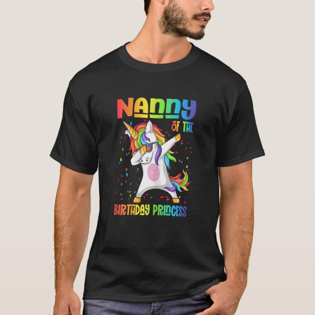 Camiseta Niñera De La Princesa De Cumpleaños Dabbing Unic (Anverso)