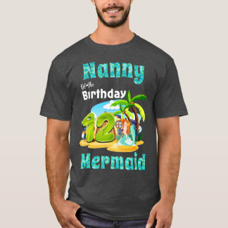 Camiseta Niñera De Sirena Cuta Del 12º Cumpleaños