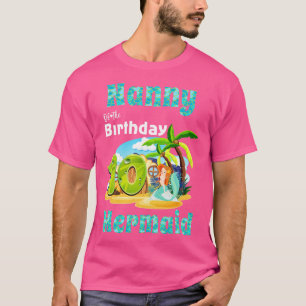 Camiseta Niñera De Sirena Cuta Del Décimo Cumpleaños