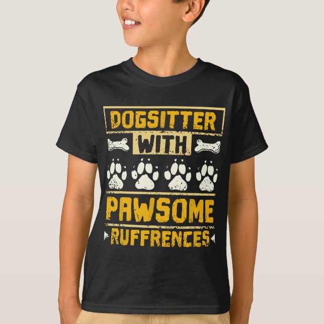 Camiseta niñera mascota y niñera de perro y caminante de pe (Anverso)