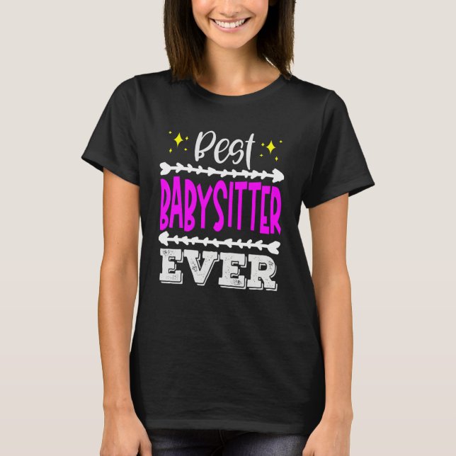 Camiseta Niñera Mejor Cuidado Infantil Trabajadora   (Anverso)