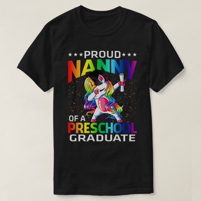 Camiseta Niñera Orgullosa De Un Graduado De Preescolar Unic (Diseño del anverso)