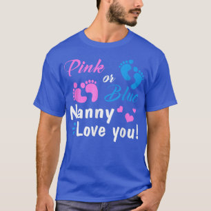Camiseta Niñera Rosa O Azul Te Ama Fiesta De Revelación De