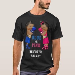Camiseta Niñez de boxeo de etnia azul contra rosa género re