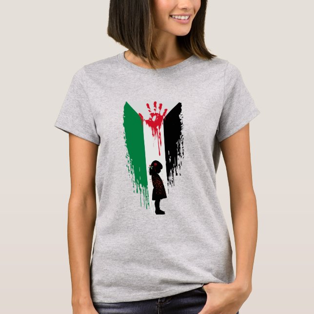Camiseta Niñez ejecutada - Solidaridad palestina (Anverso)