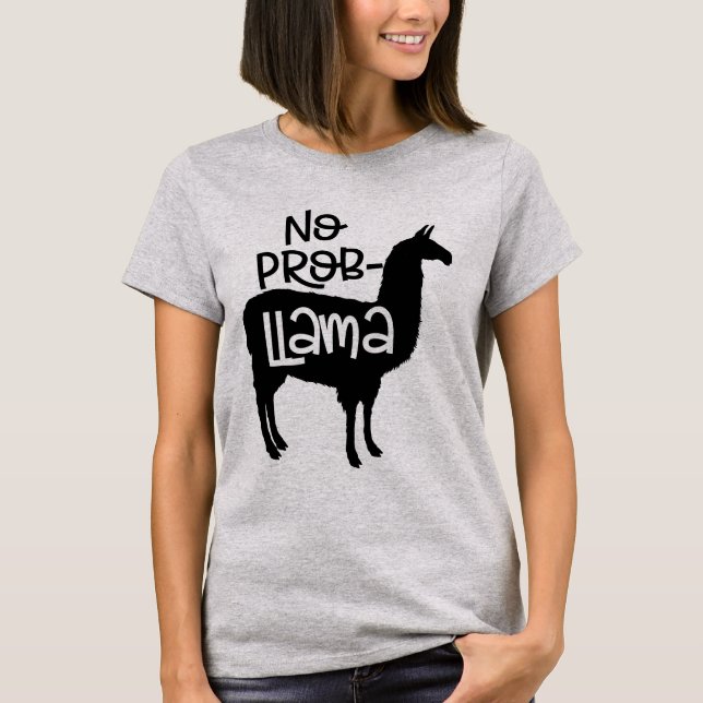 Camiseta Ningún animal gracioso de Prob-Lama (Anverso)