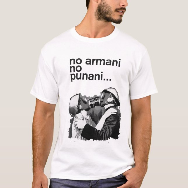 Camiseta ningún armani ningún punani (Anverso)