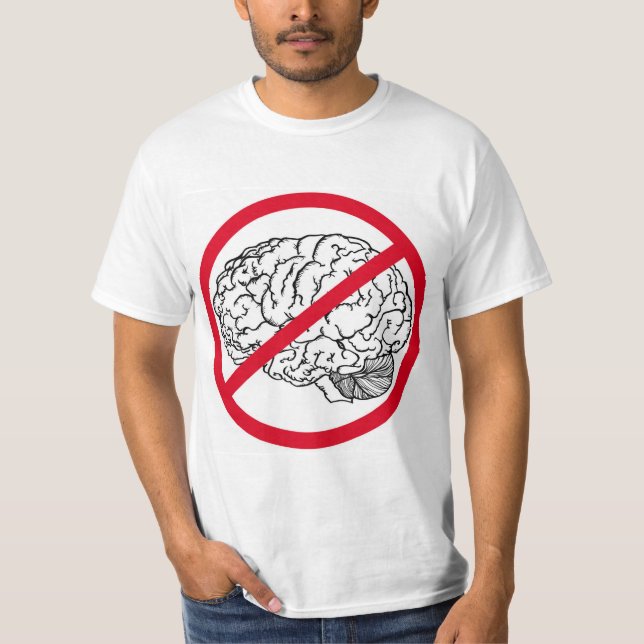 Camiseta Ningún cerebro (Anverso)