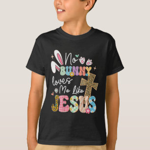 Camiseta Ningún conejo me ama como Jesús Pascua Cristiano R