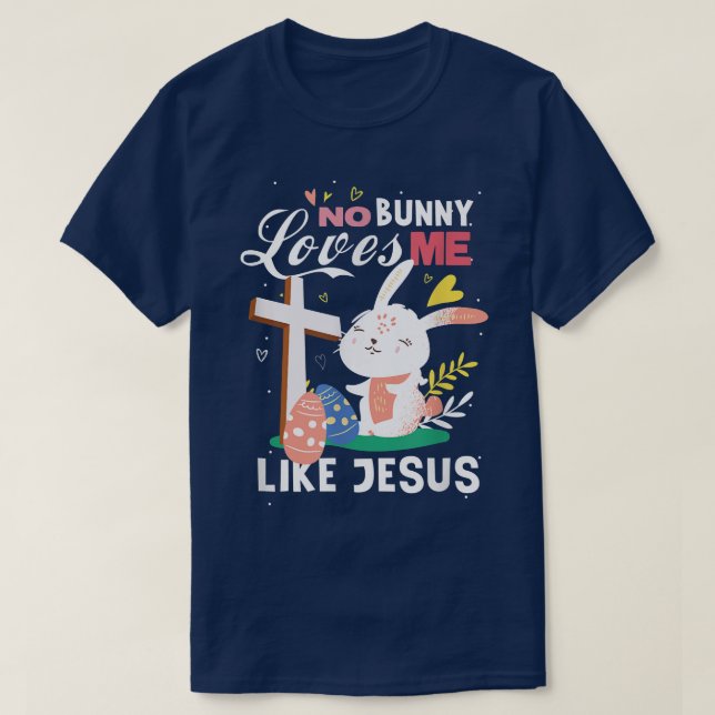 Camiseta Ningún conejo me quiere como pascua de conejo jesu (Diseño del anverso)