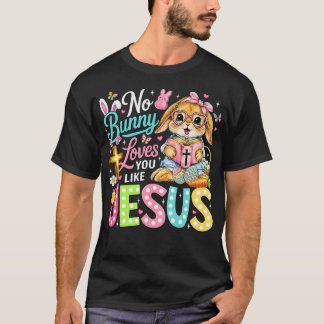 Camiseta Ningún conejo te ama como Jesús Cute Christian