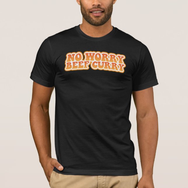 Camiseta Ningún curry de la carne de vaca de la (Anverso)