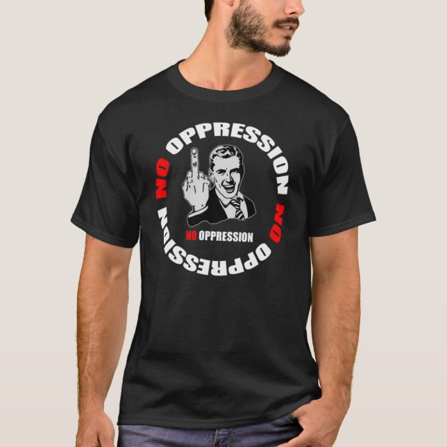 Camiseta Ningún logotipo de la página de la opresión (Anverso)