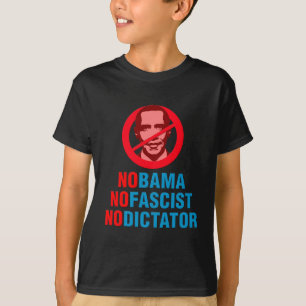 Camiseta NINGÚN OBAMA NO FASCISTA NINGÚN DICTADOR (v133x)