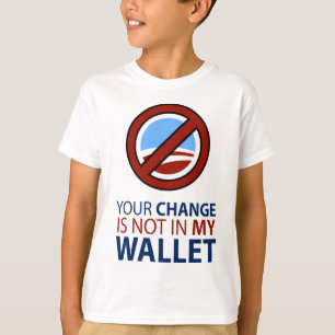 Camiseta Ningún Obama: Su cambio no está en mi cartera