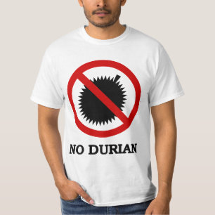 Camiseta NINGÚN Rótulo de la fruta tropical del Durian