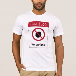 Camiseta Ningún Rótulo de los Durians (2), Singapur