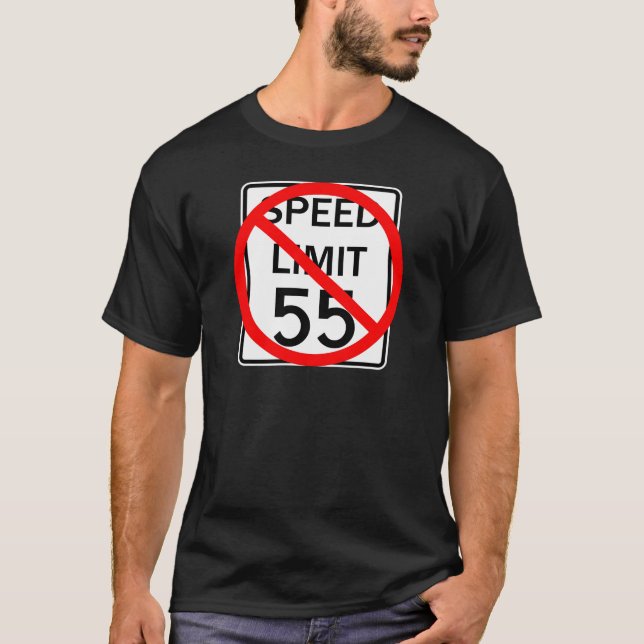 Camiseta Ningún Rótulo del límite de velocidad de 55 mph (Anverso)