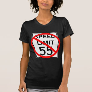 Camiseta Ningún Rótulo del límite de velocidad de 55 mph