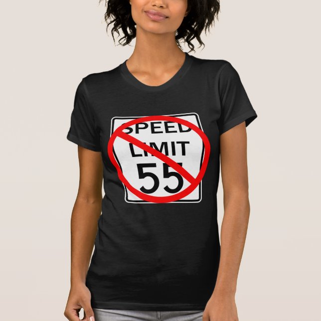 Camiseta Ningún Rótulo del límite de velocidad de 55 mph (Anverso)