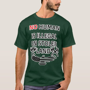 Camiseta NINGÚN ser humano es ilegal en el diseño de tierra