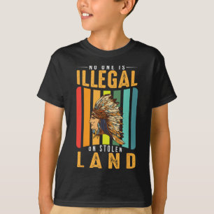 Camiseta Ningún ser humano es ilegal en tierra robada nativ