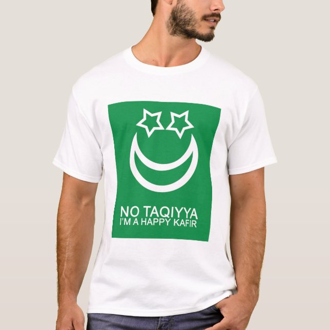 Camiseta Ningún Taqiyya soy una sátira religiosa del Kafir (Anverso)