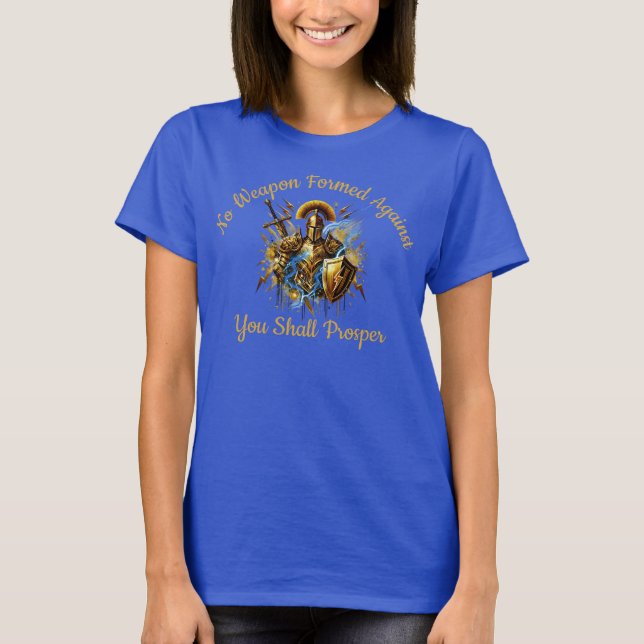 Camiseta Ninguna arma formada contra la cual prosperar (Anverso)