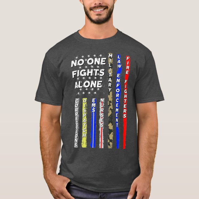Camiseta Ninguna bandera lucha sola contra la policía que r (Anverso)