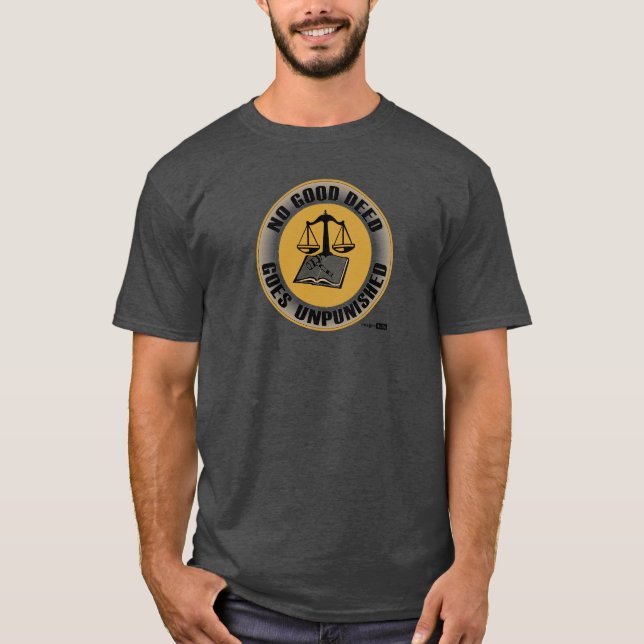 Camiseta ninguna buena acción queda impune (Anverso)