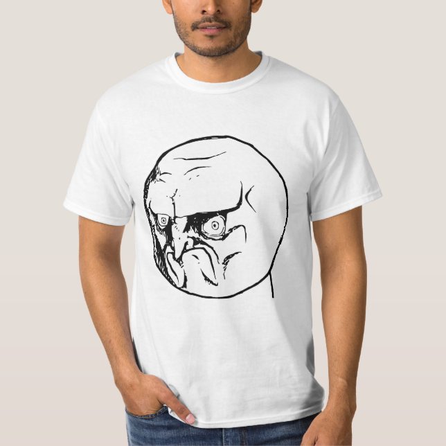 Camiseta Ninguna cara enojada Rageface Meme de la rabia (Anverso)