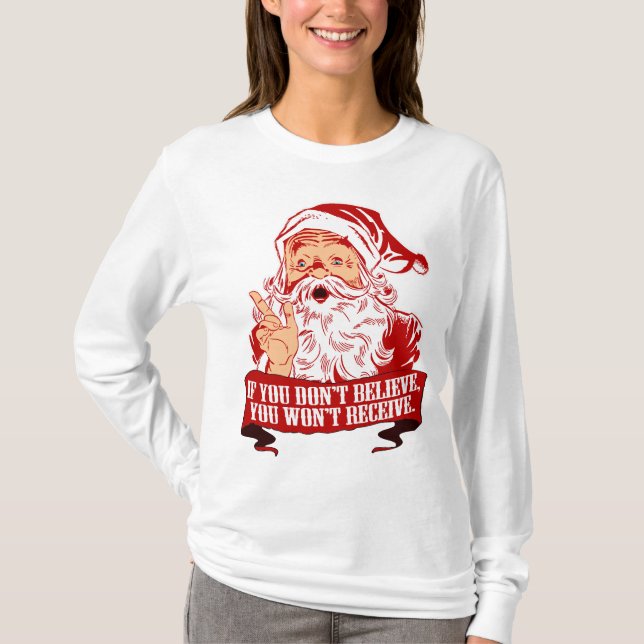 Camiseta Ninguna creencia de ninguna recepción (Anverso)