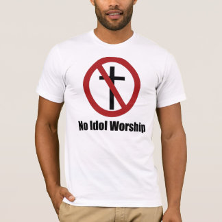 Camiseta ninguna cruz de la adoración de ídolo