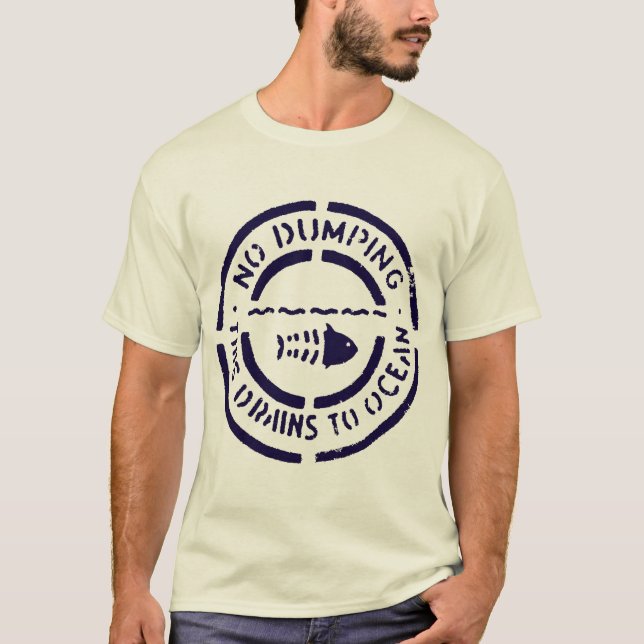 Camiseta Ninguna descarga, ésta drena al océano (Anverso)
