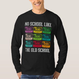 Camiseta Ninguna escuela como la antigua cassette mixtape